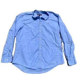 💚 Tommy Hilfiger Men’s Blue Oxford Button-Down Shirt XL